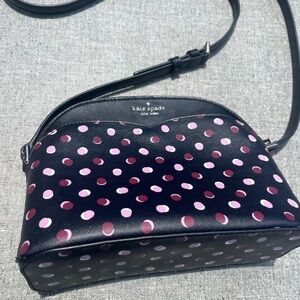 Kate Spade Polka Dot Black and Pink Crossbody Bag